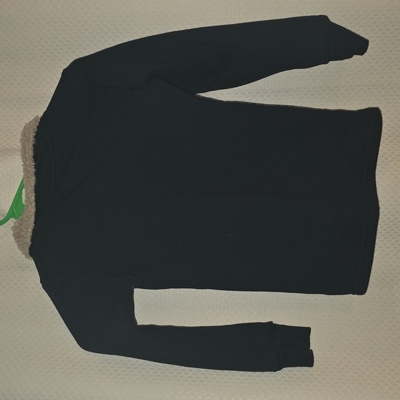 Carter's Black Zip-Up Sweater with Tan Collar - Picture 5 of 5